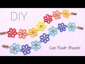Beaded Blooms:Make a Cute Flower 🌸 🌼 🌷Bracelet with Seed Beads for Beginners