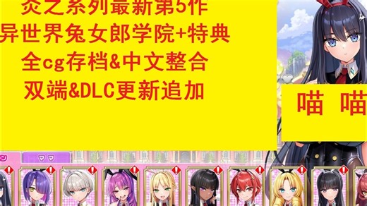 炎之系列最新作！穿越到全员兔女郎游戏异世界--（双端DLC中文整合，炎の孕5）！哇！