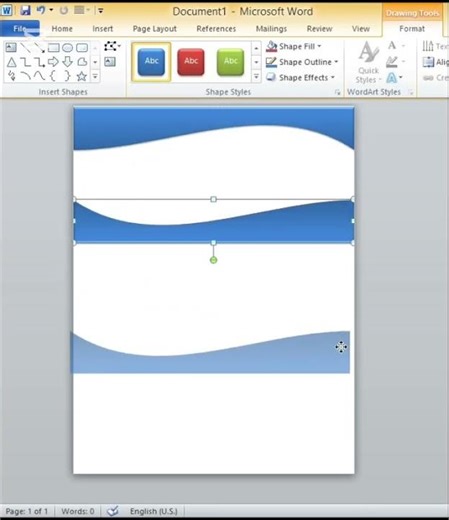 How to create letter head in ms word