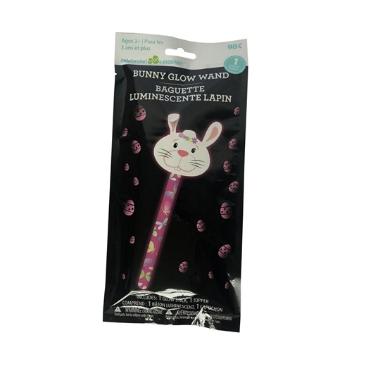 Way to celebrate Glow Wand Bunny Shape Easter Party Type for Age 3  - Walmart.ca