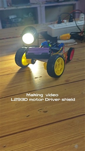 Robot Car using Arduino Uno & L293D Motor Shield | making video #arduino #electronics #robotics