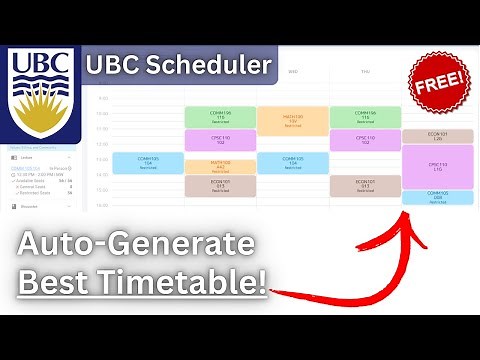 How to Course Plan LIKE A PRO! | UBC Scheduler