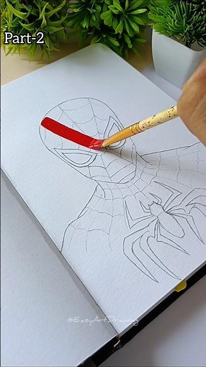Spider man painting tutorial 🕸️ #spidermanbrandnewday #painting #tutorial