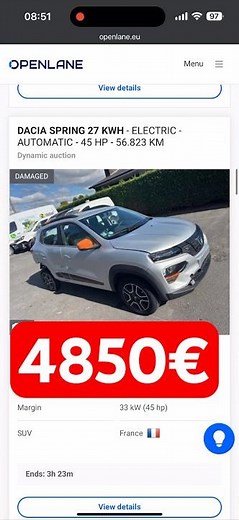 Dacia Spring 27 kWh - Electric - Automatic - 45 hp - 56.823 km