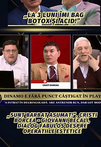 „SUNT BARBAT ASUMAT!”. Cristi Borcea - Giovanni Becali, DIALOG FABULOS despre OPERATIILE ESTETICE #FANATIK #Horiaivanovici #Giovanni #Borcea #show 🔔FOLLOW! LIKE & SHARE 👍 👉Intra pe www.fanatik.ro, site-ul exclusivitatilor! LINK IN BIO!