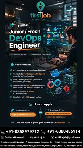 📢 Hiring Junior / Fresh DevOps