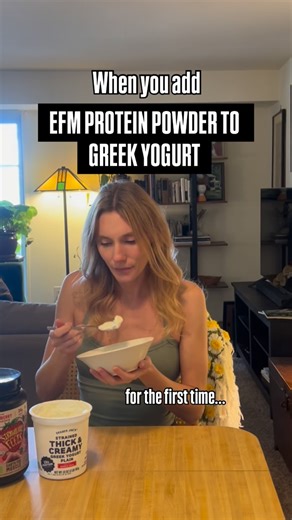 Adding half a scoop of grass fed whey protein to your yogurt is a total game changer. Link in bio to try it out for yourself👉 | Earth Fed Muscle