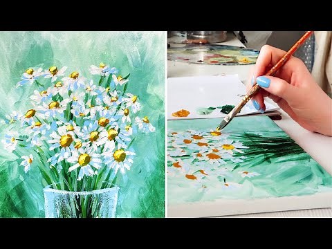 How To Paint Daisies in Acrylics