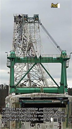 How Do Engineers Safely Bring Down Giant Structures in Seconds? #worker #process #demolition
