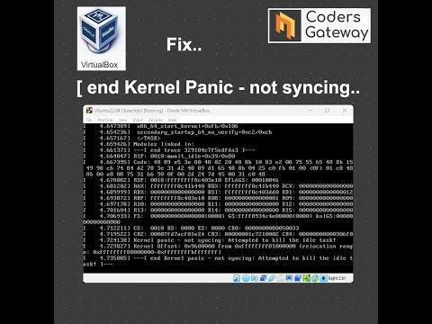 Kernel Panick issue virtualbox fix in 1 min