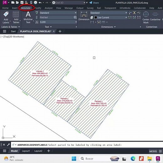 PARCELAS CIVIL 3D 2025