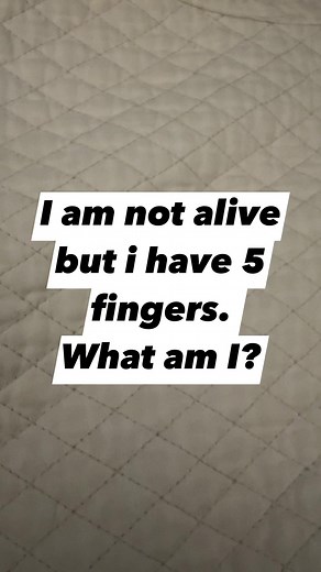 I am not alive but i have 5 fingers. What am I? #riddle #quiz #viral #reels | Rob And Elizabeth