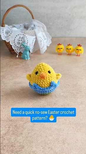 Quick & Easy Easter Crochet Chick 🐣 | No-Sew Amigurumi Pattern