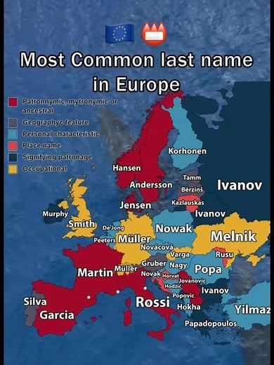 Is YOUR Last Name on This Map? 🇪🇺🤔 #europe