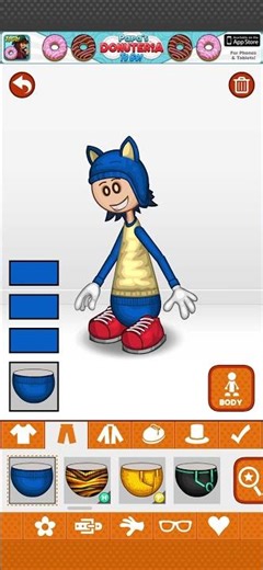 How to create sonic the hedgehog in ￼papa louie pals