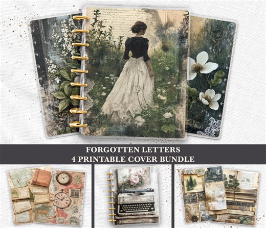 Forgotten Letters 4 Printable Planner Cover Bundle PDF Instant Download Discbound Happy Planner TUL Erin Condren 7x9 A4 US Letter - Etsy