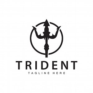 Trident design spear weapon vector sea king poseidon neptune symbol...