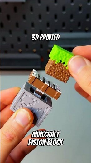 3D Printed Minecraft Piston Block Clicker #3dprinting