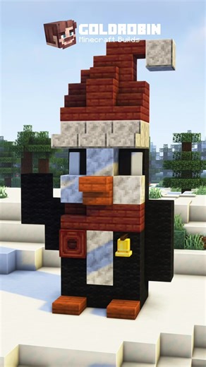 Minecraft Christmas Penguin Statue Tutorial