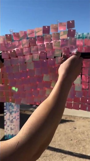 Gradient Pink Shimmer Wall Panels for Events| Ubackdrop