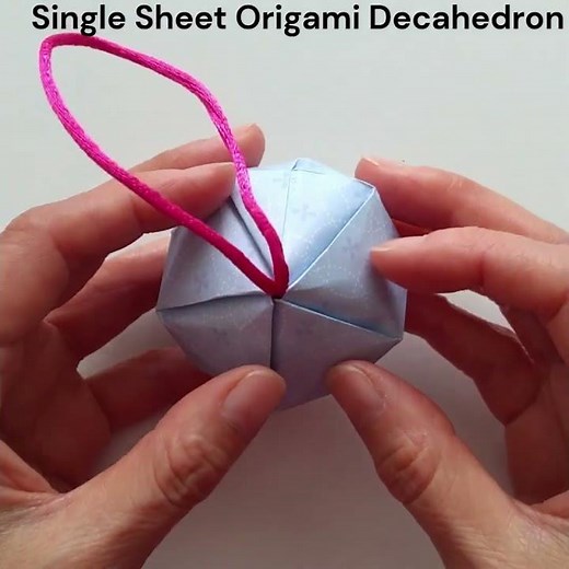 Origami Decahedron / Christmas Ornament (Jo Nakashima) #shortsfeed #shorts