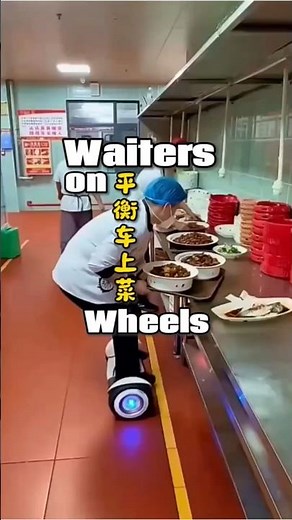 Waiters on Wheels: China's High-Speed Dining Revolution #china #chinafood #scooter #Chinatravel
