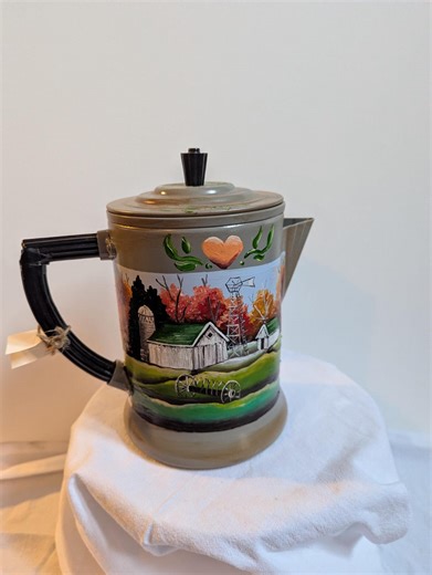 Hand Painted Decorative Coffee Pot - Etsy