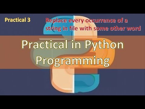3. Python Program to Replace every occurrence of a string in file with some other word.
