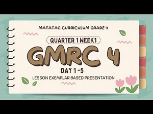 GMRC 4 - MATATAG - Quarter 1 Week 1: Complete - LE Based