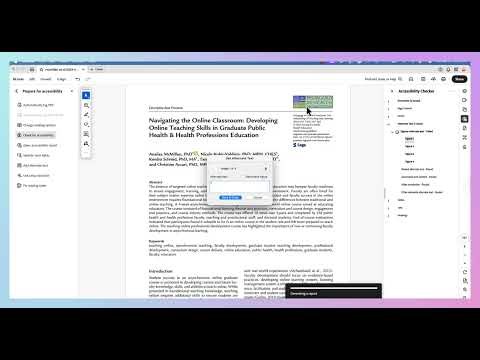 PDF Remediation: Fixing figures/alt text issues in Adobe Acrobat Pro