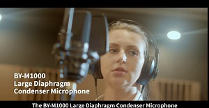 BOYA XLR Large Diaphragm Studio Condenser Microphone, 48V Phantom Power Vocal Recording Mic for Singing Podcast, Project Home Audio YouTube Facebook Streaming (BY-M1000 Pro)