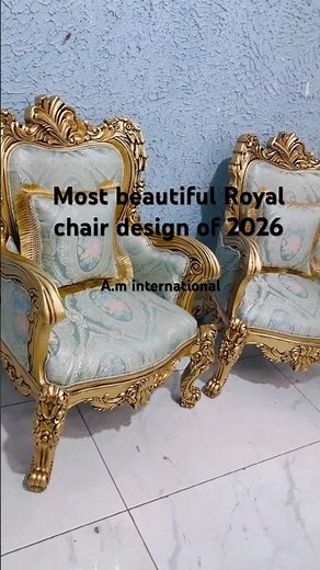 Royal Hand Carved Wooden Armchairs | Luxury Antique Gold Furniture, Wooden Armchairs Set