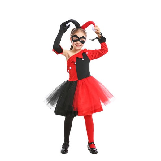 Child Girls Cute Clown Costume Kids Circus Fancy Dress Outfit Cosplay Masquerade Halloween Costumes Female Alice Clown