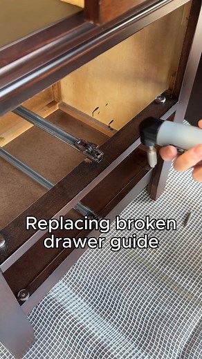 Charlie • furniture upcycling & diy on Instagram: "These plastic drawer guides were so old and brittle- let's replace them! Comment "FIX" for the link to these new drawer guides! (Make sure to FOLLOW to receive it) When I was first starting out, I would avoid furniture that had any type of drawer issue. If it pulled out rough, was misaligned, or squeaked, it was a no-go for me. I passed up on so many pieces that in reality just needed a quick fix, and in turn, I passed up on profit. A lot of the