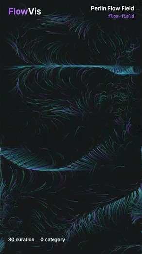 Thousands of particles following the flow — Perlin noise | Physics Simulation