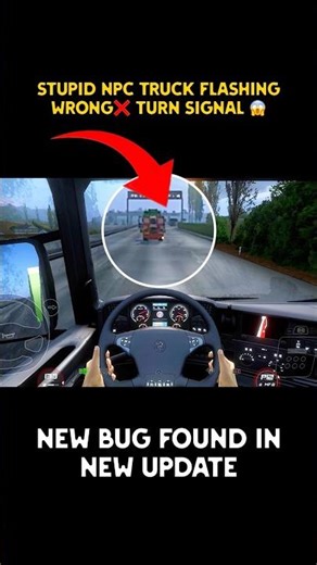 Stupid npc truck flashing Wrong❌ turn signal 😱new bug of toe3 new update #trucksimulator #toe3