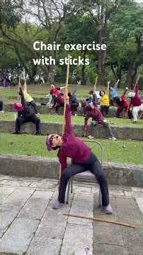Chair exercise with sticks, 20/7/26 #stability #safe #alignment #goodposture #jointstrength