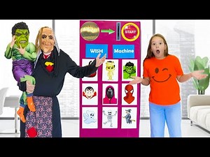 Amelia, Avelina and Akim Halloween costume vending machine story