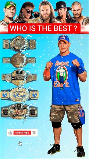 John Cena vs Shawn Michaels vs Edge vs Undertaker vs Randy Orton | WWE Title Comparison 2026 🔥