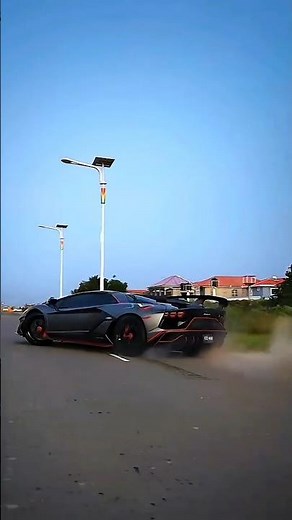 SVJ NIGHT RUN: Insane DRIFT and Massive V12 FLAMES! 💨 #lamborghini #supercars #topcars