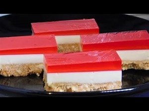 Iconic strawberry jelly slice | slice recipe | Aussie girl can cook