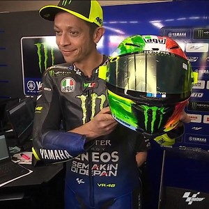 That moment Valentino Rossi VR46 Official unveils his special helmet for the #ItalianGP 🇮🇹 ✨ What do you think about its design? 🎨 | MotoGP