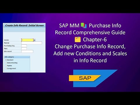 How to change Purchase Info Record, Add new condition and Scales in Purchase Info Record #sap #sapmm