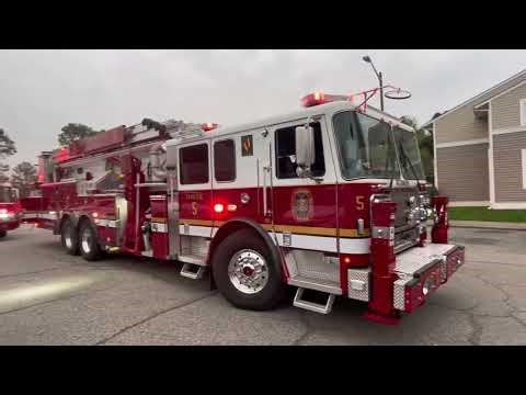 Richmond Fire Department Arriving And On Scene Of Apartment Fire