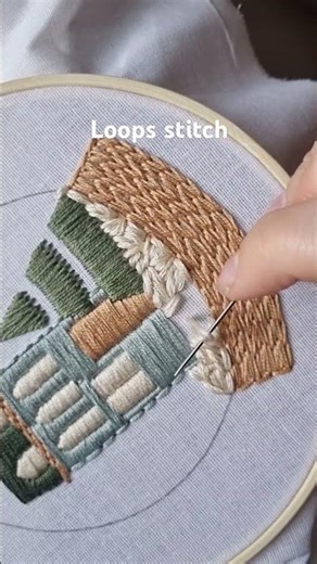 Loops Stitch ❄️✨ | Snow Globe Embroidery #embroidery #tutorial #diy #christmas #craft #handmade #art