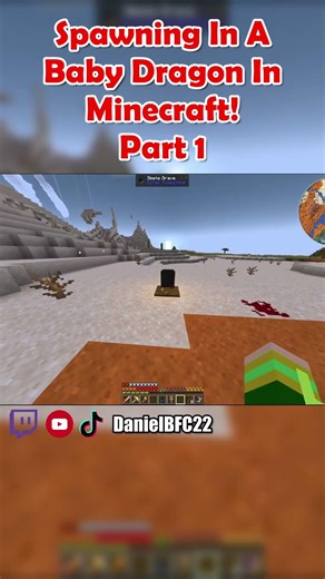 Spawning In A Baby Dragon In Minecraft! Part 1
