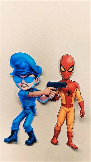 Red ♥️ spiderman little singan face add 🤣🤣 #masha #spiderman #littlesingham #drawing #ytshorts