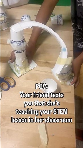 Paper cup marble roller coaster STEM project
