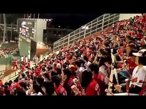広島カープ応援 松山 コール、応援歌、スクワット 2014/4/2VSヤクルト３回ウラ マツダスタジアム