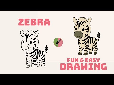 How to Draw a Zebra Fun Character Design with Festive Animation! 🦓✨ #lidoartworks